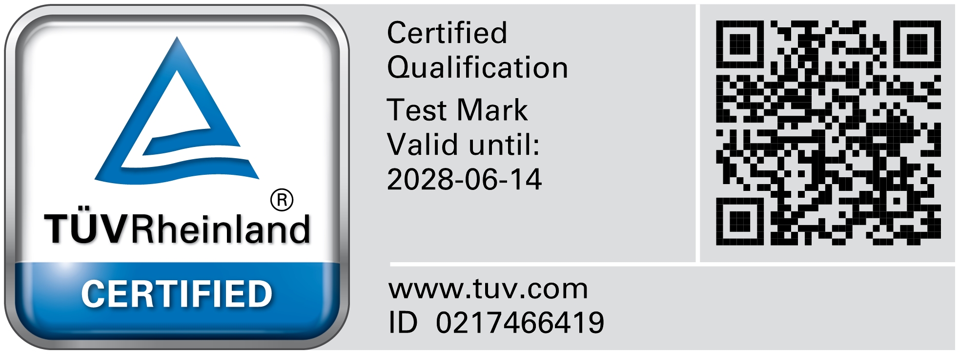 TÜV Rheinland PersCert certificate